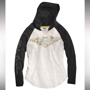Harley-Davidson Women's Chain Accent Raglan Hoodie - S